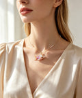 Baroque Pearl Goldfish Pendant · Iridescent Lavender Handcrafted Fish Charm, Artisan Resin Goldfish Necklace Accessory