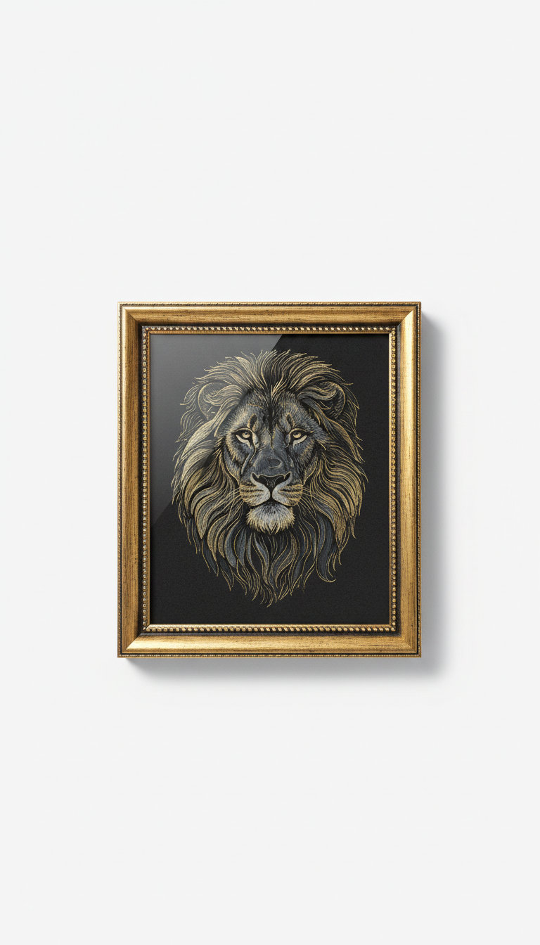 Small animal scratch art with luxe gold accent frame